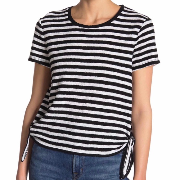 nwt madewell • stripe side tie tshirt - Picture 6 of 7